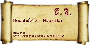 Budaházi Nauzika névjegykártya
